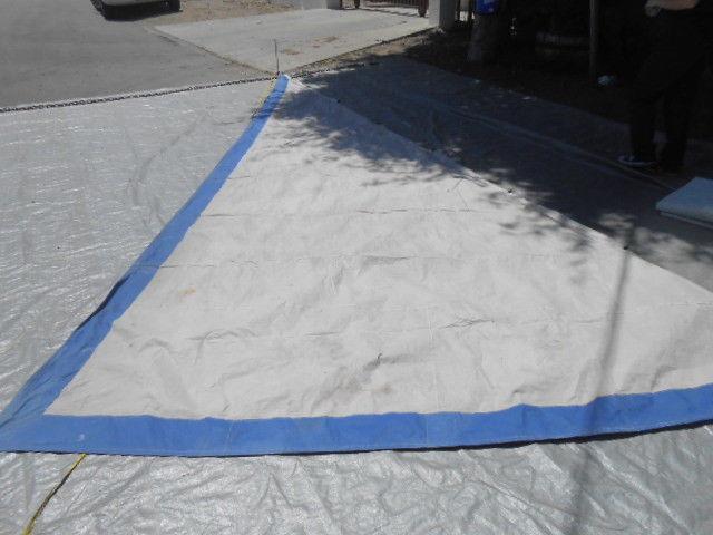 2306  old hank-on sailboat jibsail  luff=21' 4"