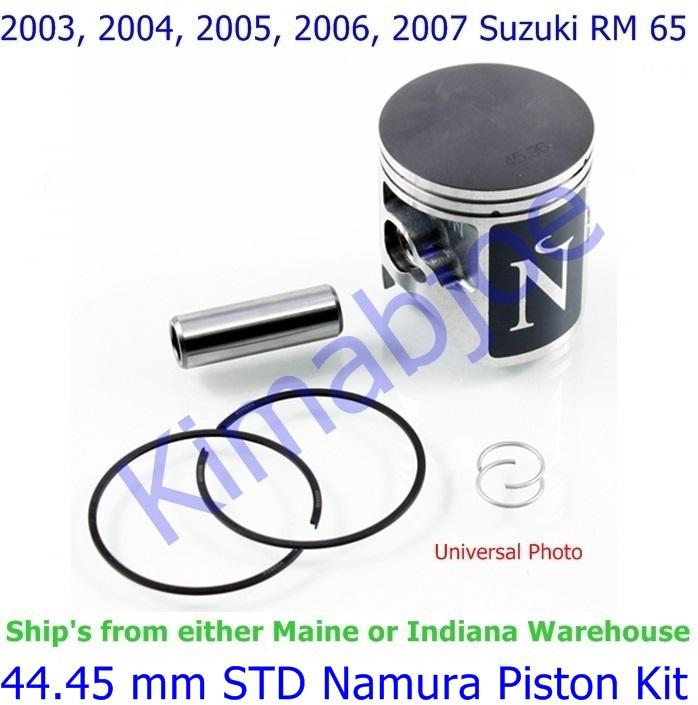 2003 2004 2005 2006 2007 suzuki rm 65 namura 44.45 mm std namura piston kit