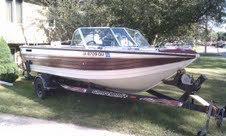 1989 crestliner phantom 180 fish-ski v8 mercruiser alpha 1 68hrs roller trailer