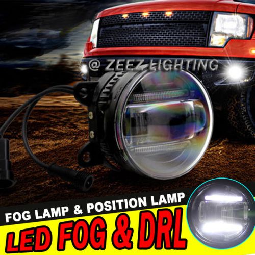 Led fog lamp projector driving w/ drl daytime running light for car suv truck #g