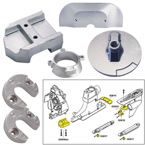 Tecnoseal anode kit w/hardware - mercury alpha 1 gen 2 - aluminum -20801al