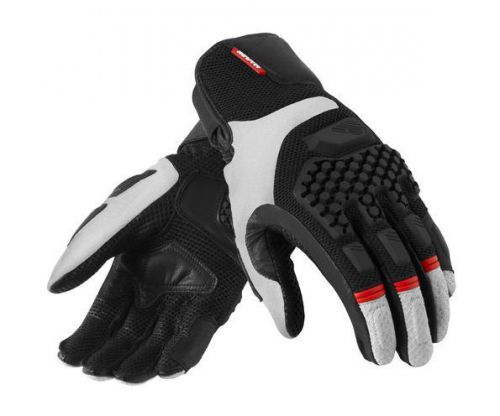 Ships same day! - rev'it! men's silver &amp; black sand pro gloves fgs079-4050
