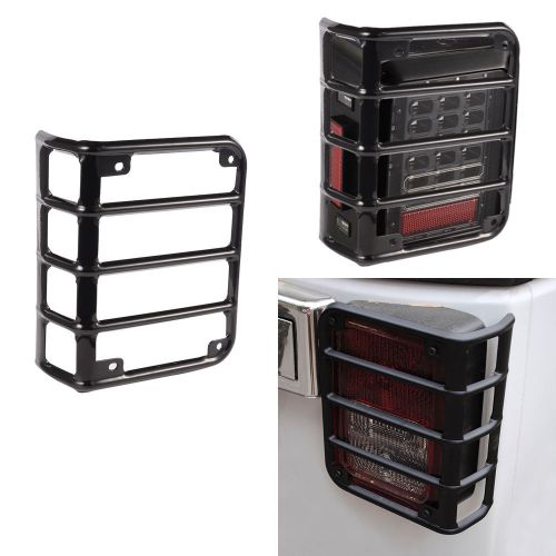 Sell Black Metal Billet Tail Light Guards Covers PROTECTOR For Jeep