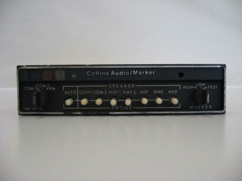 Collins amr-350 audio panel  and marker beacon receiver - certified and tagged.