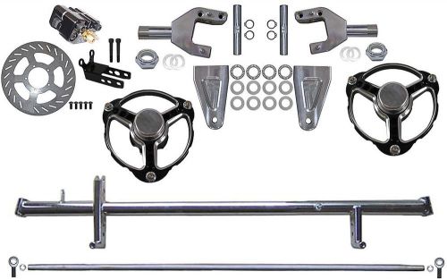 Micro sprint front axle kit,hubs,spindles,arms,rod,w/ left front brake,3 spoke,b