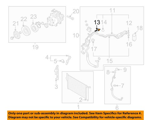 Hyundai oem a/c condenser, compressor lines-discharge hose valve 9781222301