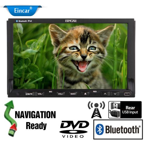 Eincar 7&#034; hd double 2 din capacitive car stereo dvd player bluetooth rds+8g map