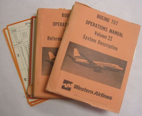 B-737-200 western airlines ops manual 2 vols reference / procedures/syterms