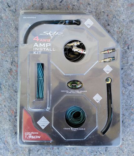 Skar audio sk-amp4 oxygen free copper 4 gauge awg amplifier wiring kit