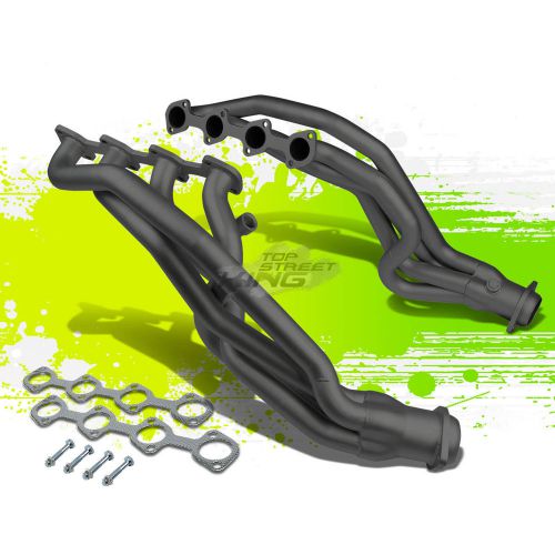Black coated steel manifold exhaust header for 96-04 ford mustang gt 4.6 v8 sn95