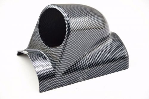 Carbon 2&#034; 52mm abs plastic gauge meter dash dashboard mount pod holder sales new