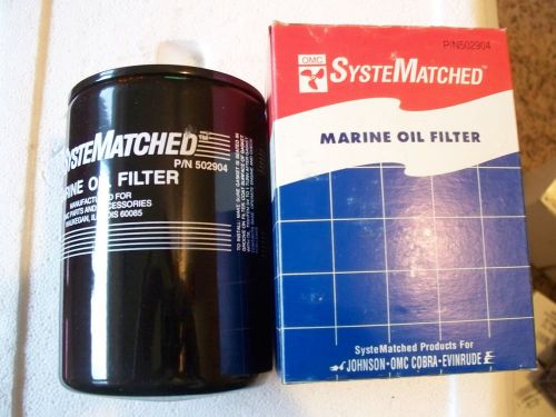 Omc/evinrude/johnson marine oil filter, 502904, new in the box