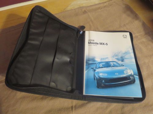 2008 mazda mx-5 owners manual in wallet