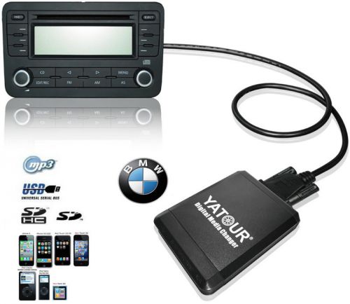 Digital media changer for bmw 3pin+6pin trunk connector usb sd aux ipod adapter