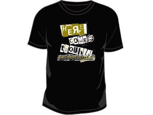 Slednecks youth here comes trouble t-shirt - black