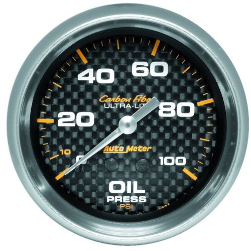 Sell Auto Meter 4821 Carbon Fiber; Mechanical Oil Pressure Gauge in