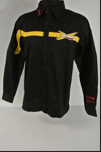 New! tags! ski-doo x-team long sleeve shirt medium men zip off sleeves jersey