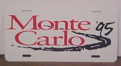 Nos 1995 chevrolet monte carlo original chevy dealer new car license plate by gm