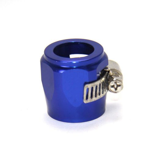 Aluminum an4 4an -4 an 4 oil fuel line hose finisher clamp fittings adaptor blue