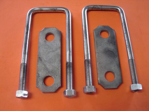 2 ~~ 2'' x 4" square u-bolts 3/8" diameter w/u-bolt  plate