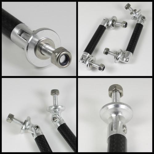 REAL CARBON FIBER OVERLAY JDM RACING LIGHT WEIGHT ALUMINUM FRONT ROD STRUT BARS, US $19.99, image 2