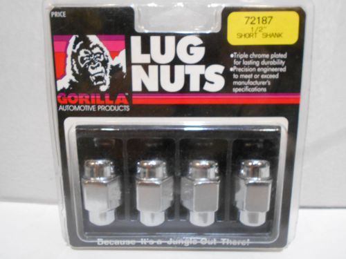 4 gorilla lug nuts 72187   ( 1/2&#034; short shank )