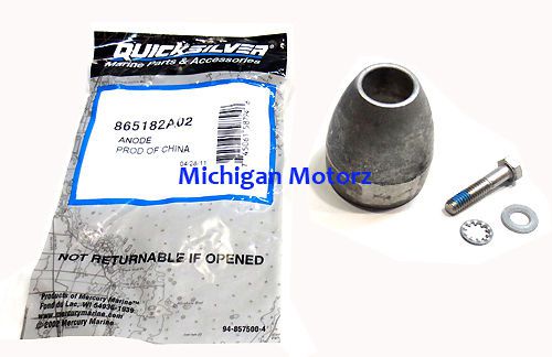 Genuine mercruiser bravo iii prop nut anode, magnesium, freshwater - 865182a02