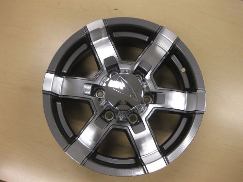 Qty 4 16x6 6-5.5 hi spec aluminum trailer wheel 581 gun grey 3200lbs 581-66655g