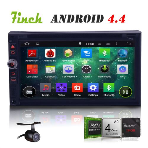 Quad-core 7" android 4.4 mirror-link car stereo gps 3g wifi navi dvd player +cam