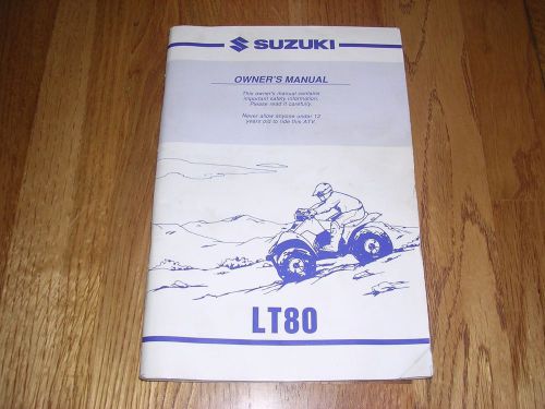 Suzuki lt80 lt 80 original owners manual