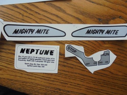 Neptune mighty mite outboard model 500,700,wc-1water transfer decal