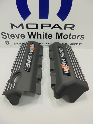 Dodge challenger charger engine cover valve 5.7l 345 hemi mopar oem 2 pcs orange