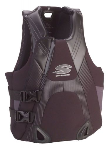 New black stearns men's v2 neo large l life jacket vest flotation pfd neoprene