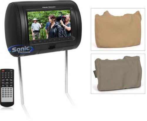 New! power acoustik hdvd-71cc universal replacement 7" lcd dvd headrest monitor