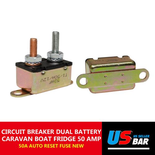 50a 12v t1 auto reset circuit breakers copper stud bolt type dual battery #e513