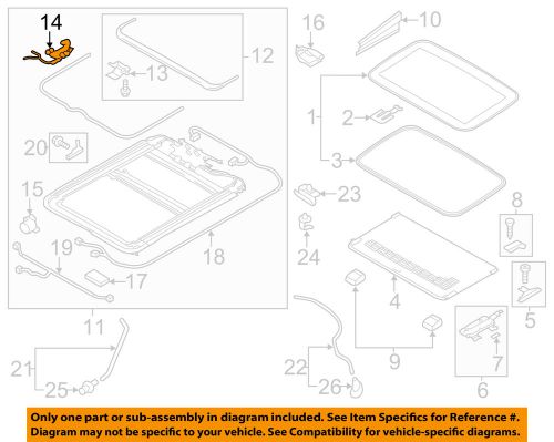 Audi oem 04-15 a8 quattro sunroof-air deflector bearing left 3d0877485