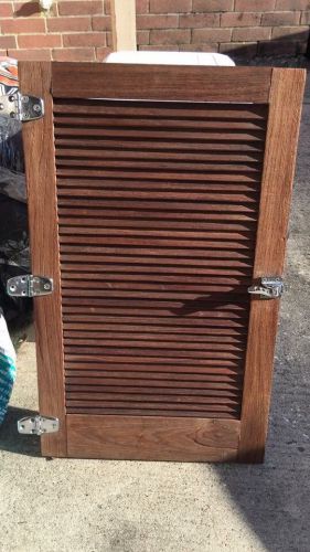 Vintage 28&#034;x17&#034; slotted vent teak wood cabin door