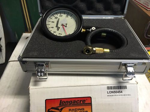 Longacre magnum tire gauge 0-15 psi gid w/ball chuck w/case