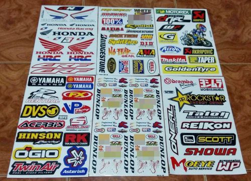 Motocross Racing Sport Supercross Quad Car Truck Dirt Bike stickers 6 Sheets, US $9.59, image 1