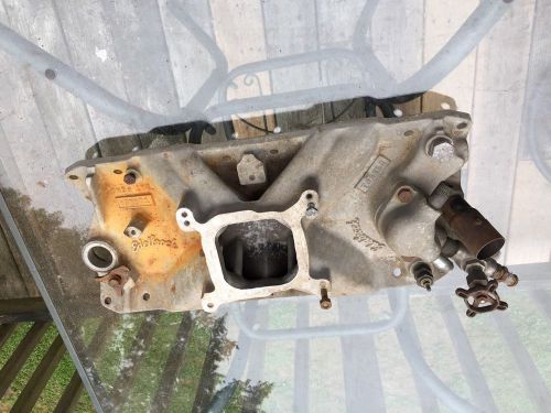 Vintage edelbrock torker intake manifold small block chevy marine