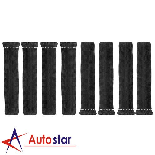 Brand new 8pcs black 1200° spark plug wire boot heat shield protector sleeve