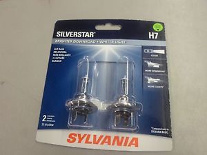 Sylvania silverstar h7 pair set high performance headlight bulbs new
