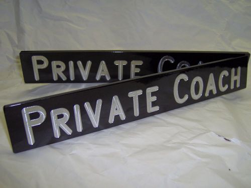 Private coach emblem set * cnc machined * alumnium