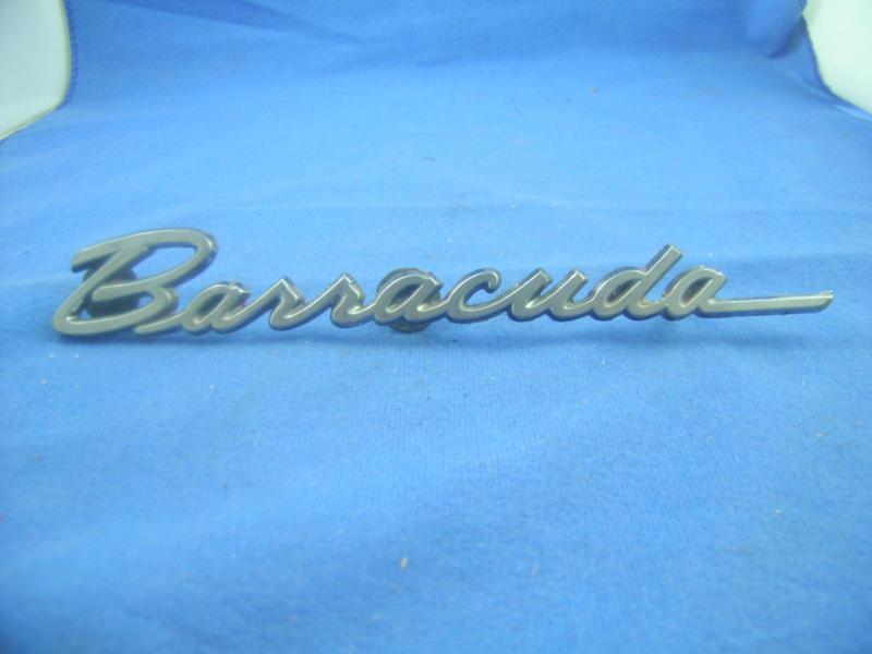 1968 1969 1970  plymouth baraccuda front fender  emblem script 68 69 70 oem