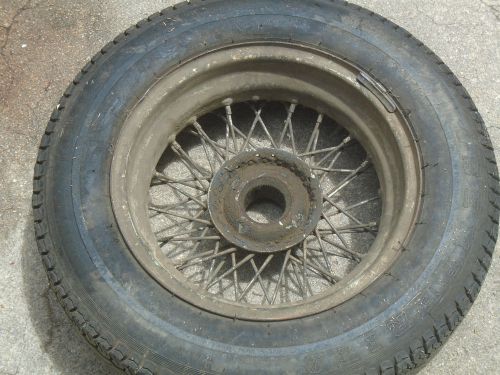 Spoke wire wheel, 15", british cars, 1960s, with vintage tire
