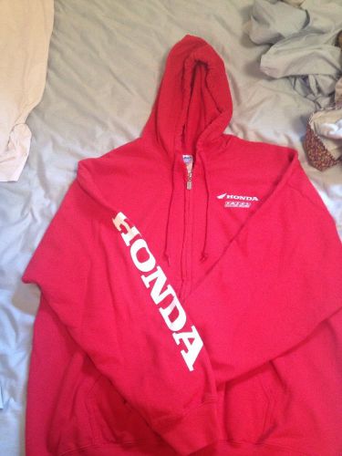 Red xl zip up honda hoodie ama pro racing gear
