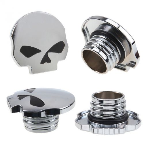 Cnc motorcycle skull fuel gas tank cap cover for harley dyna softail sportster