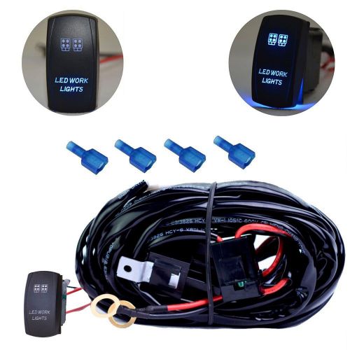 Sell Universal 2Leg Wiring Harness ON/OFF Laser Rocker Switch Blue LED