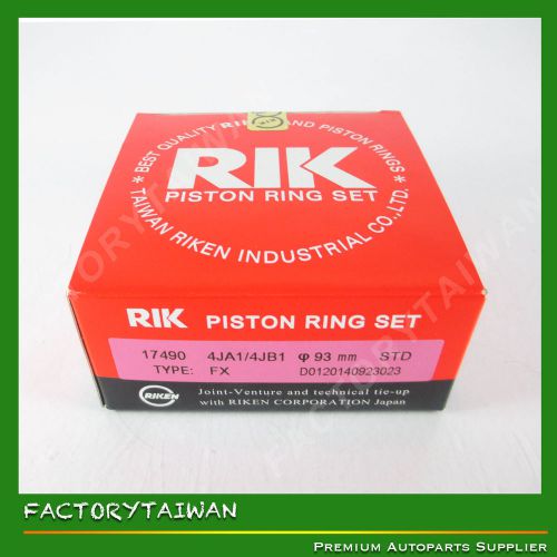 New isuzu 4ja1 riken piston ring std r-17490 93mm