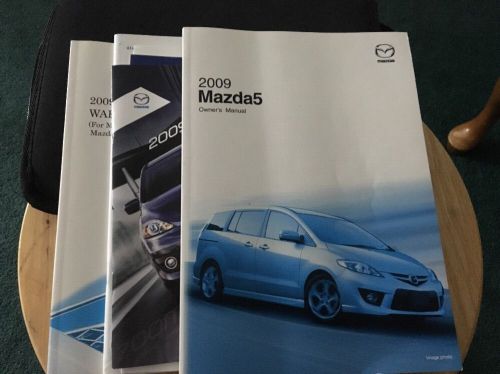2009 mazda 5 owners manual with case